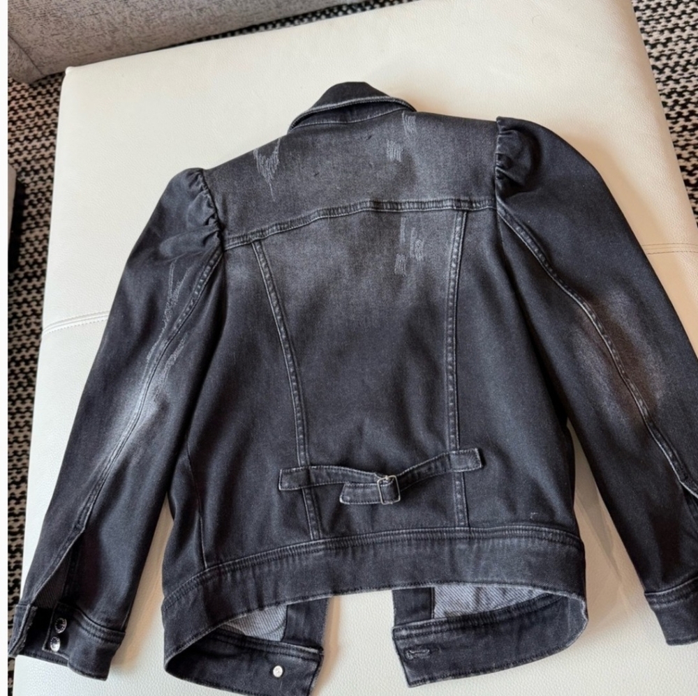 NWOT Retrofete Ada Jean Jacket in Faded Black Size Small - Picture 8 of 11
